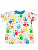 Футболка "Ладошки" - Размер 80 - Цвет белый, голубой воротничок - интернет-магазин Bits-n-Bobs.ru